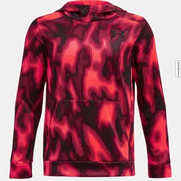Under Armour Boys' Armour Fleece® Printed Hoodie, Beta / Black, XS, NWT - Picture 1 of 8